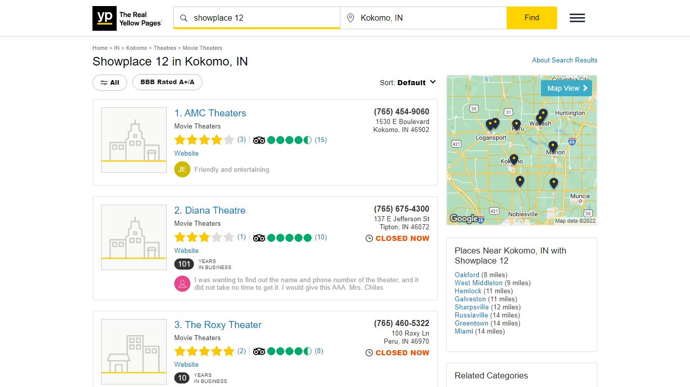 Showplace 12 in Kokomo, IN with Reviews - YP.com - Yellow Pages